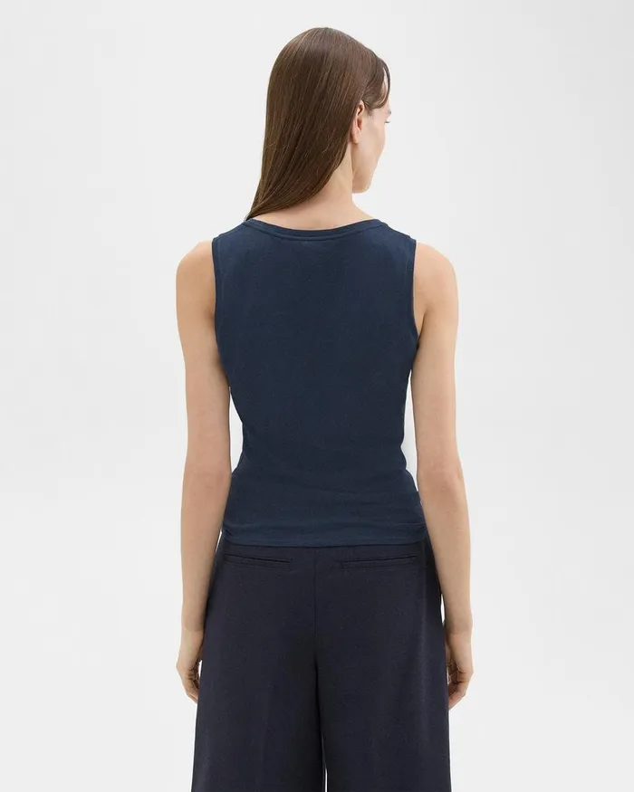 Women Theory TShirts Tank Tops Tiny Tank In Organic Cotton Nocturne Navy
