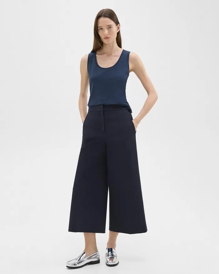 Women Theory TShirts Tank Tops Tiny Tank In Organic Cotton Nocturne Navy