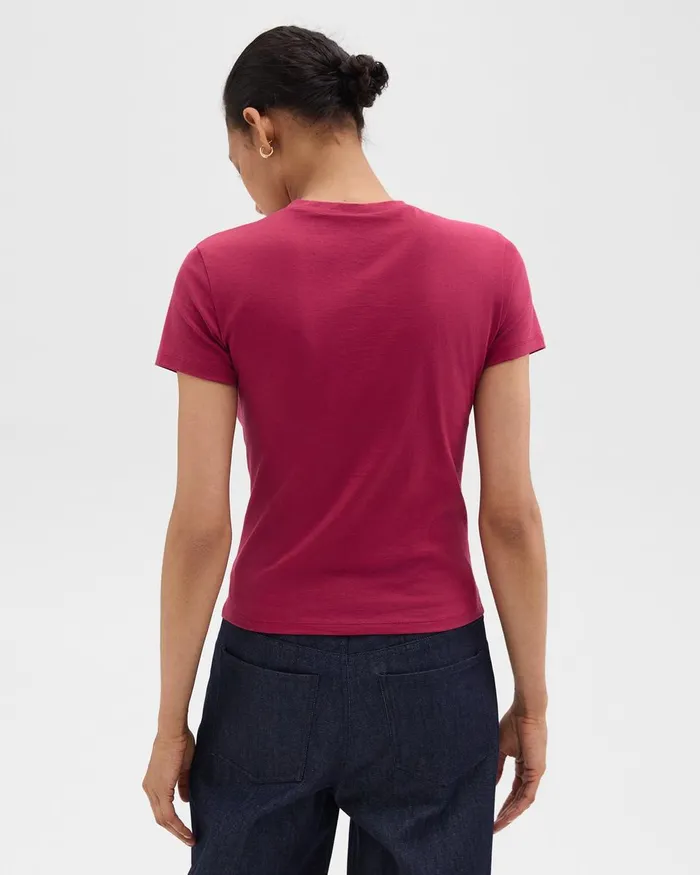 Women Theory TShirts Tank Tops Tiny Tee In Organic Cotton Deep Rose