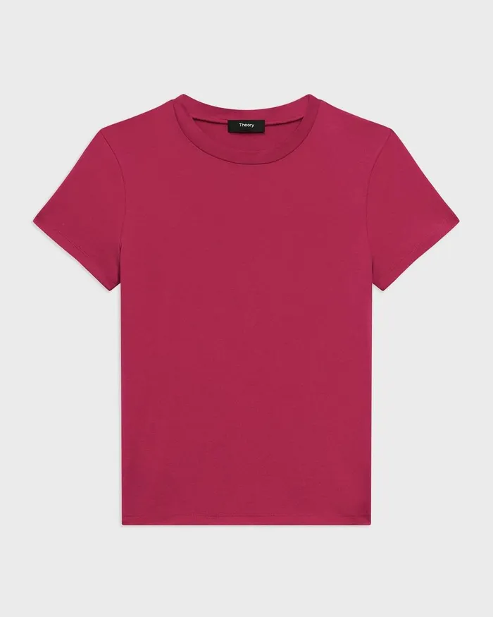 Women Theory TShirts Tank Tops Tiny Tee In Organic Cotton Deep Rose