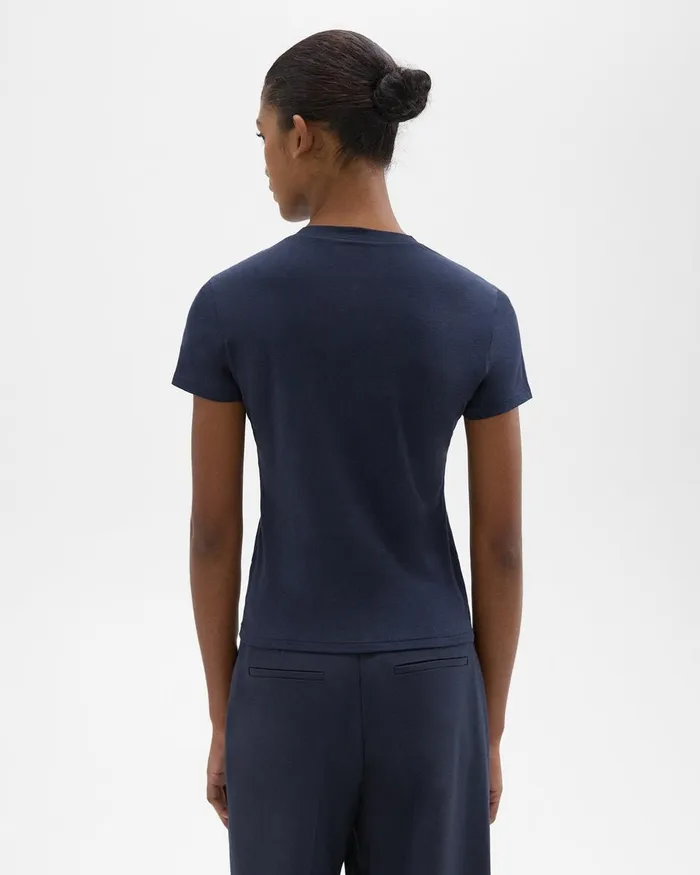 Women Theory TShirts Tank Tops Tiny Tee In Organic Cotton Nocturne Navy