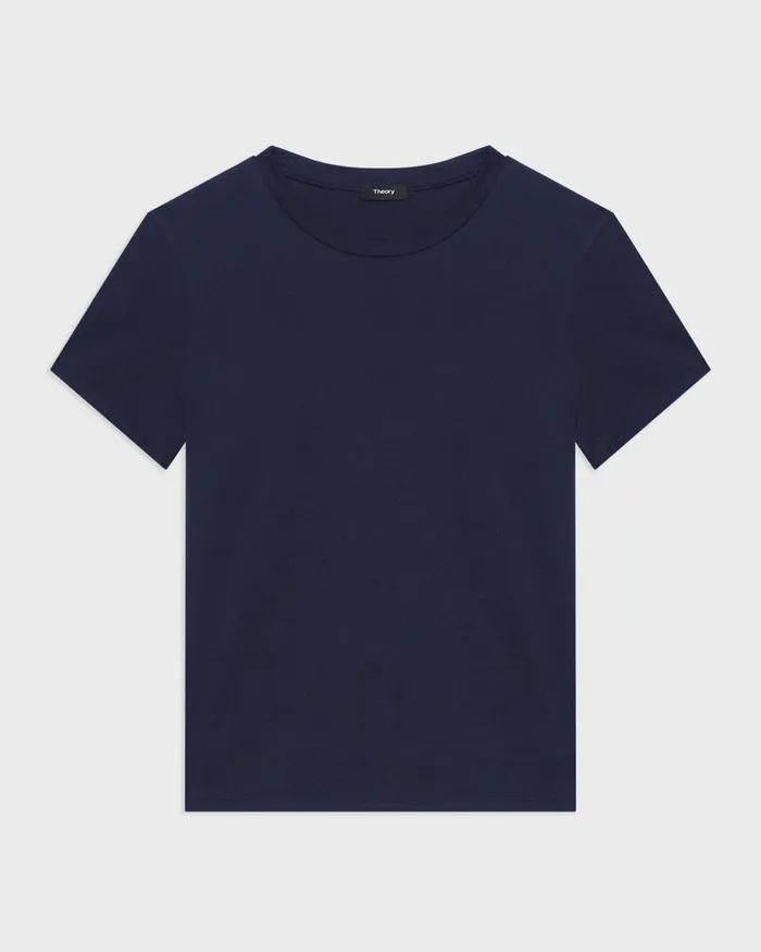 Women Theory TShirts Tank Tops Tiny Tee In Organic Cotton Nocturne Navy