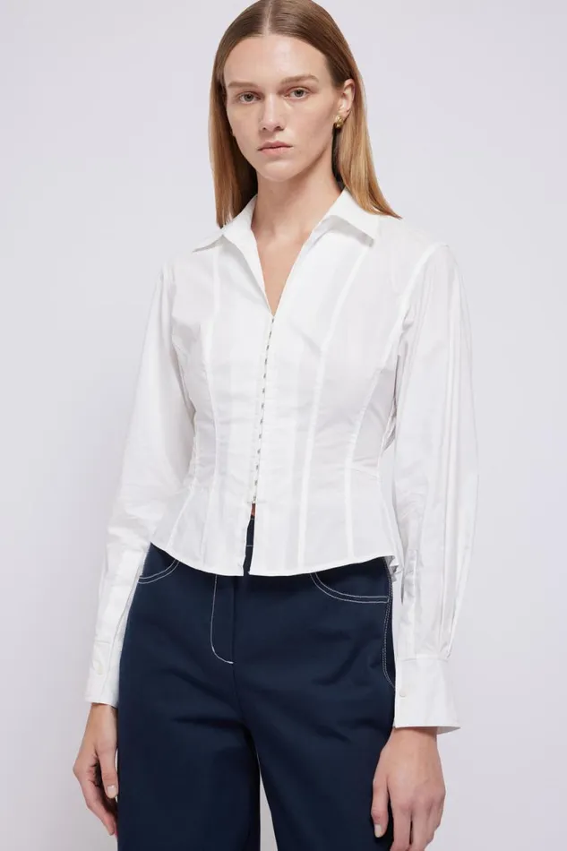 Women Tops and Bodysuits Jonathan Simkhai Dany Shirt Women Tops and Bodysuits Jonathan Simkhai Dany Shirt