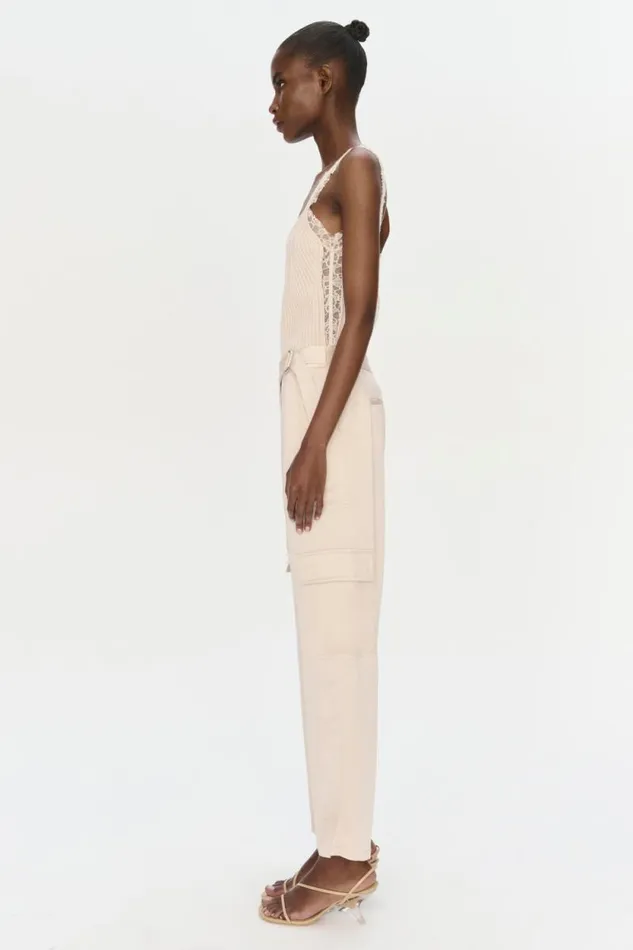 Women Tops and Bodysuits Jonathan Simkhai Elsie Top Beige Cami Top W Lace Detail Women Tops and Bodysuits Jonathan Simkhai Elsie Top Beige Cami Top W Lace Detail