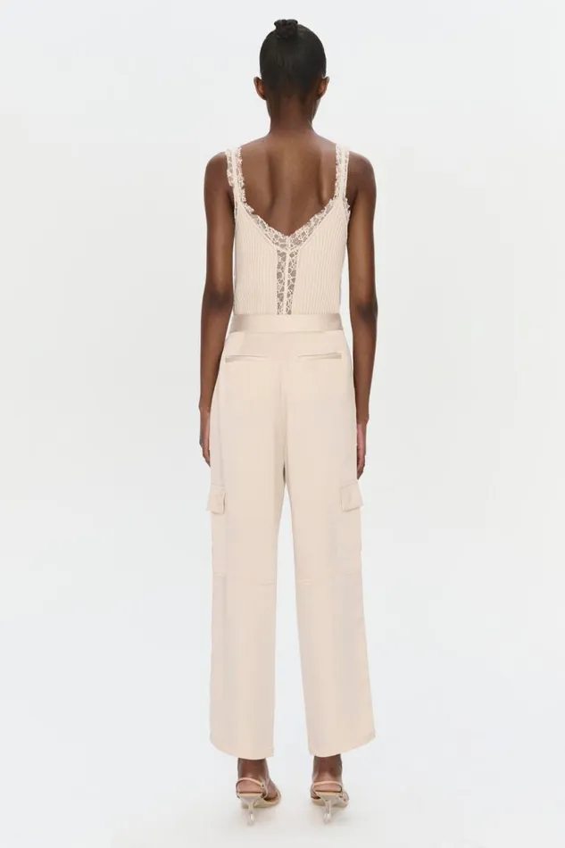 Women Tops and Bodysuits Jonathan Simkhai Elsie Top Beige Cami Top W Lace Detail Women Tops and Bodysuits Jonathan Simkhai Elsie Top Beige Cami Top W Lace Detail