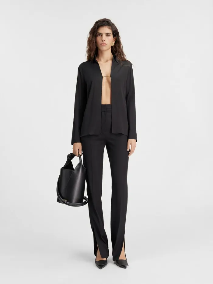 Women Tops and Shirts JACQUEMUS The Notte Shirt Black