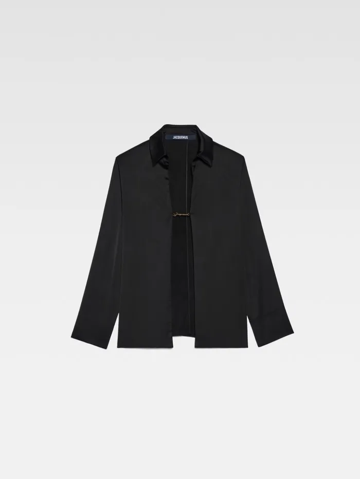 Women Tops and Shirts JACQUEMUS The Notte Shirt Black Women Tops and Shirts JACQUEMUS The Notte Shirt Black