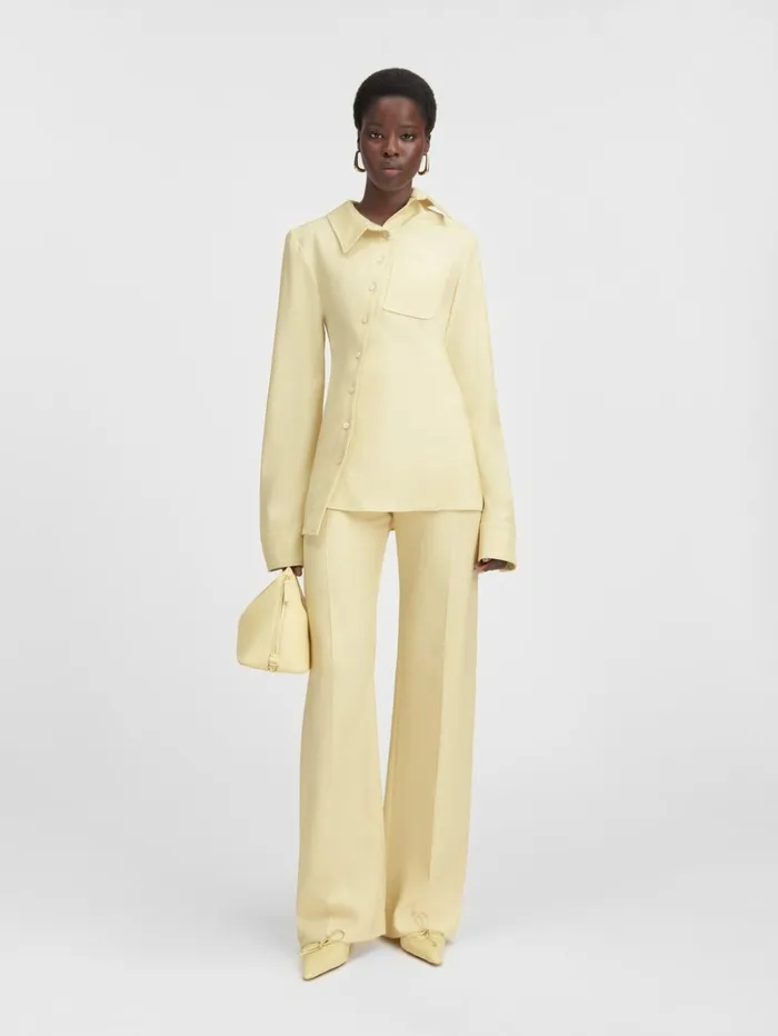 Women Tops and Shirts JACQUEMUS The Pablo Shirt Pale Yellow