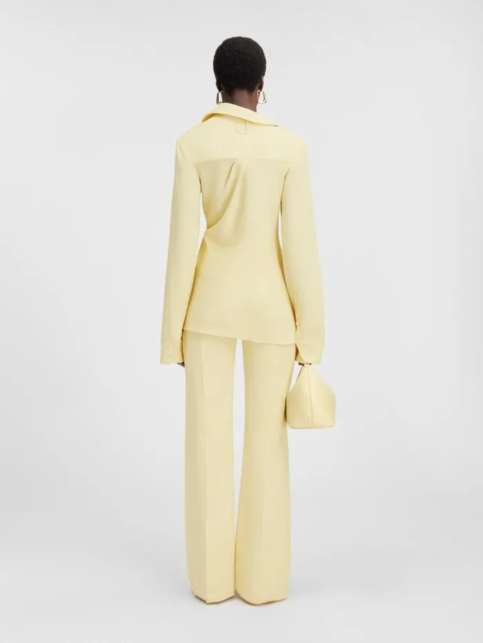 Women Tops and Shirts JACQUEMUS The Pablo Shirt Pale Yellow Women Tops and Shirts JACQUEMUS The Pablo Shirt Pale Yellow