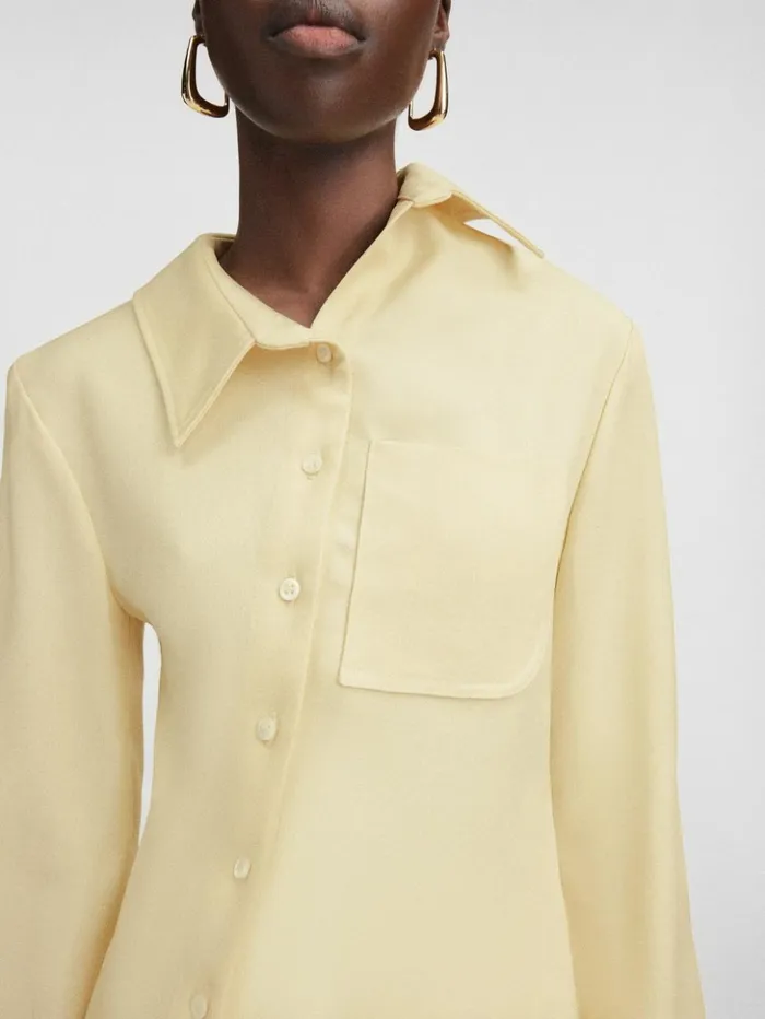 Women Tops and Shirts JACQUEMUS The Pablo Shirt Pale Yellow Women Tops and Shirts JACQUEMUS The Pablo Shirt Pale Yellow