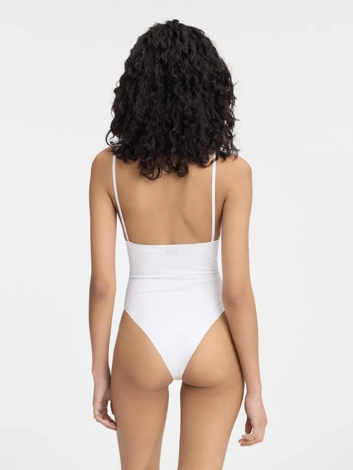 Women Tops and Shirts JACQUEMUS The Spallina Bodysuit White Women Tops and Shirts JACQUEMUS The Spallina Bodysuit White