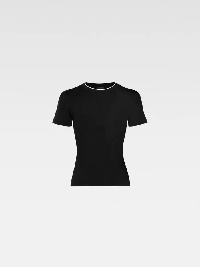 Women Tops and Shirts JACQUEMUS The Tricot Tshirt Black Women Tops and Shirts JACQUEMUS The Tricot Tshirt Black