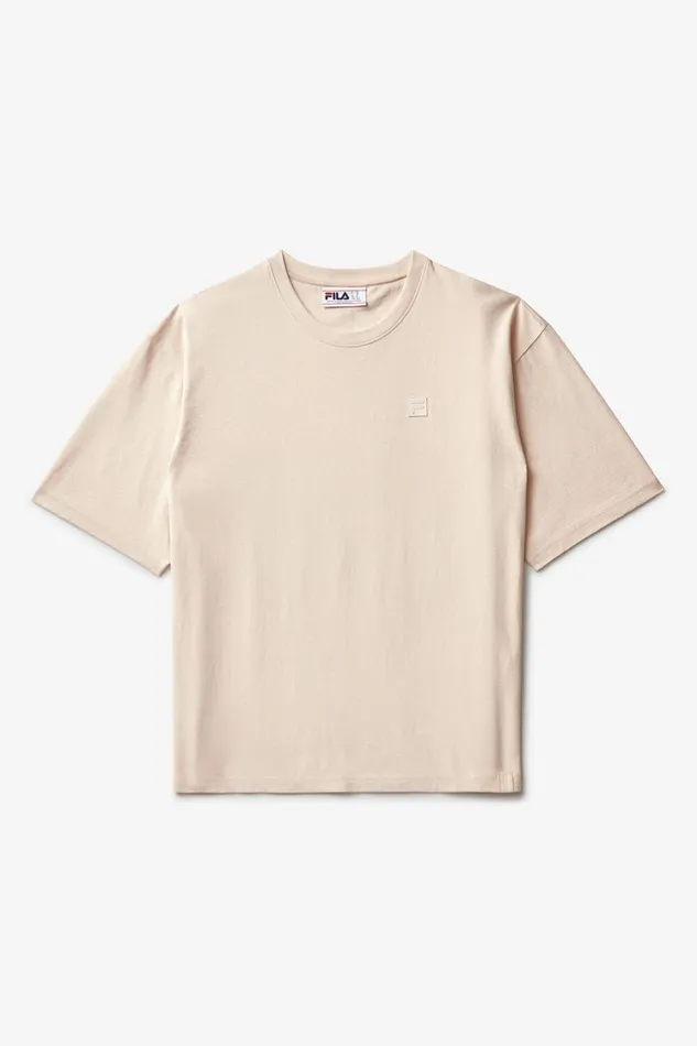 Women Tops and TShirts Fila Apex Relaxed Box Tee 922 Brazilian Sand