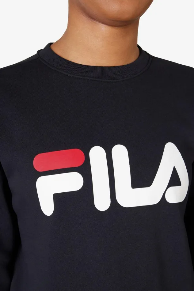 Women Tops and TShirts Fila Classic Fila Logo Long Sleeve Crew