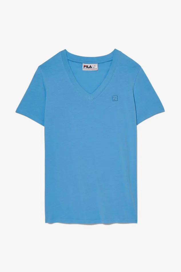 Women Tops and TShirts Fila Palm Springs Elevated Essentials VNeck Tee