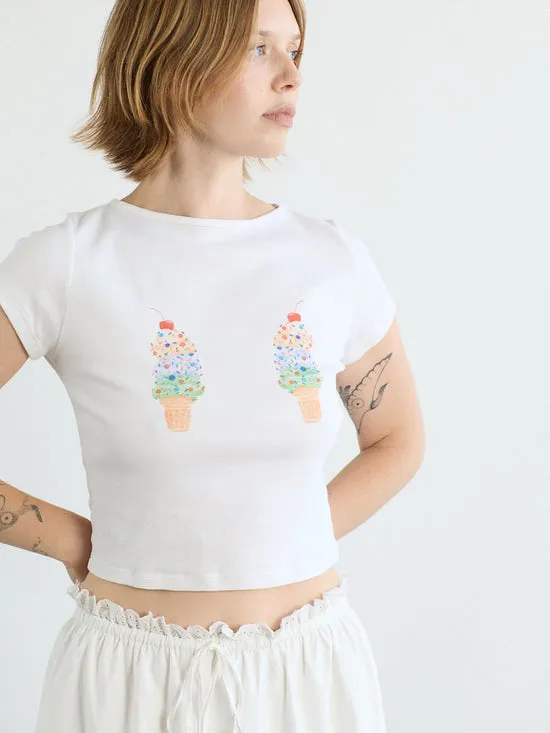 Women Tops Lisa Says Gah Alex Tee Ice Cream Cones