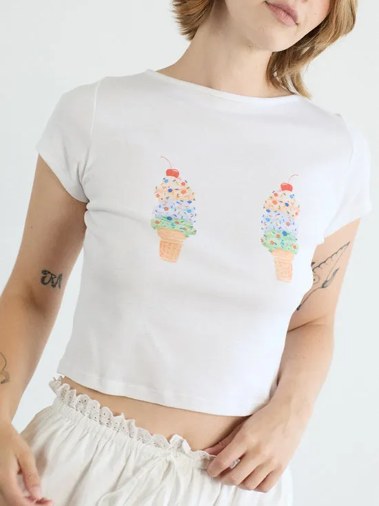 Women Tops Lisa Says Gah Alex Tee Ice Cream Cones