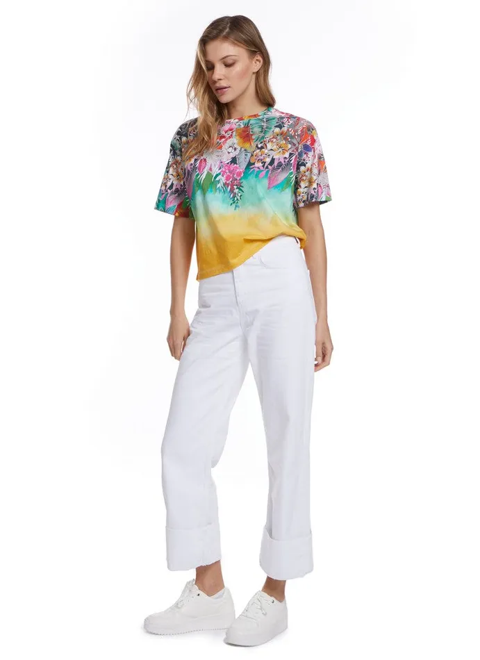 Women Tops Robert Graham BEACH IN BLOOM GRAPHIC TSHIRT Multi