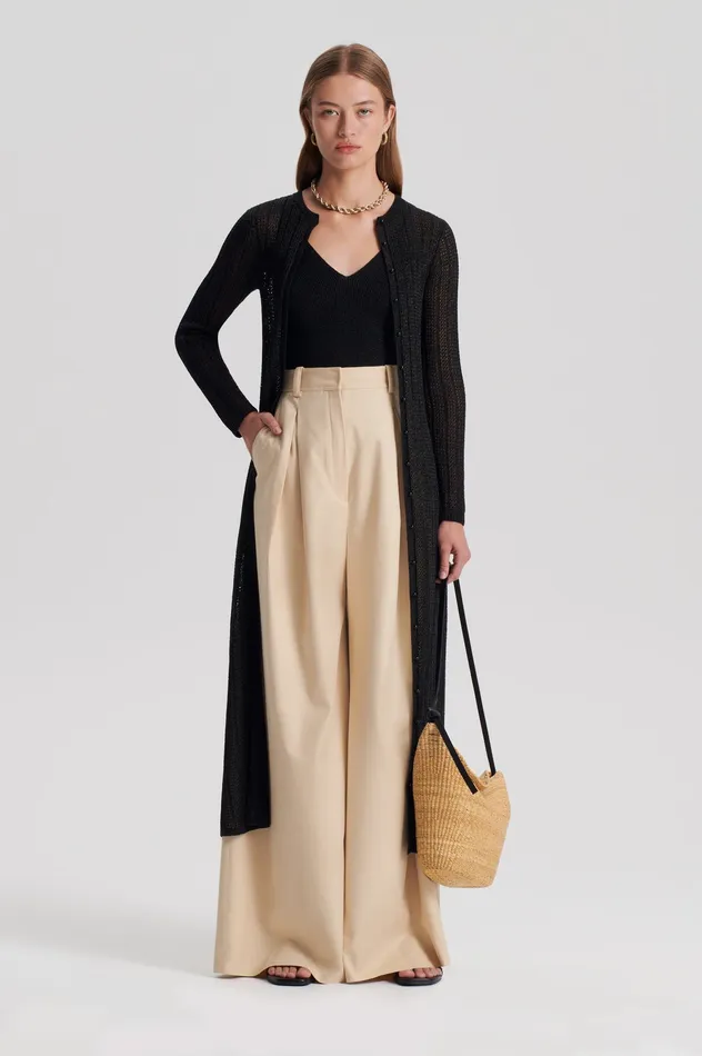 Women Tops Scanlan Theodore METALLIC KNIT CAMISOLE BLACK