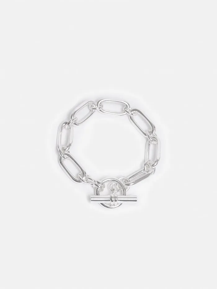 Women Trombone Link Bracelet Silver Jigsaw Party