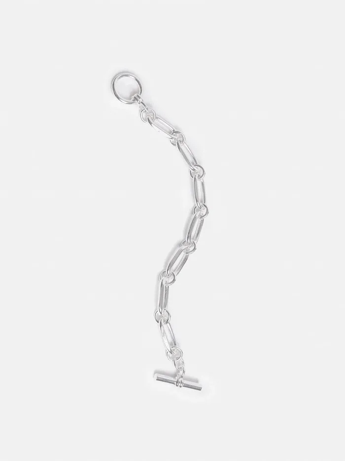 Women Trombone Link Bracelet Silver Jigsaw Party