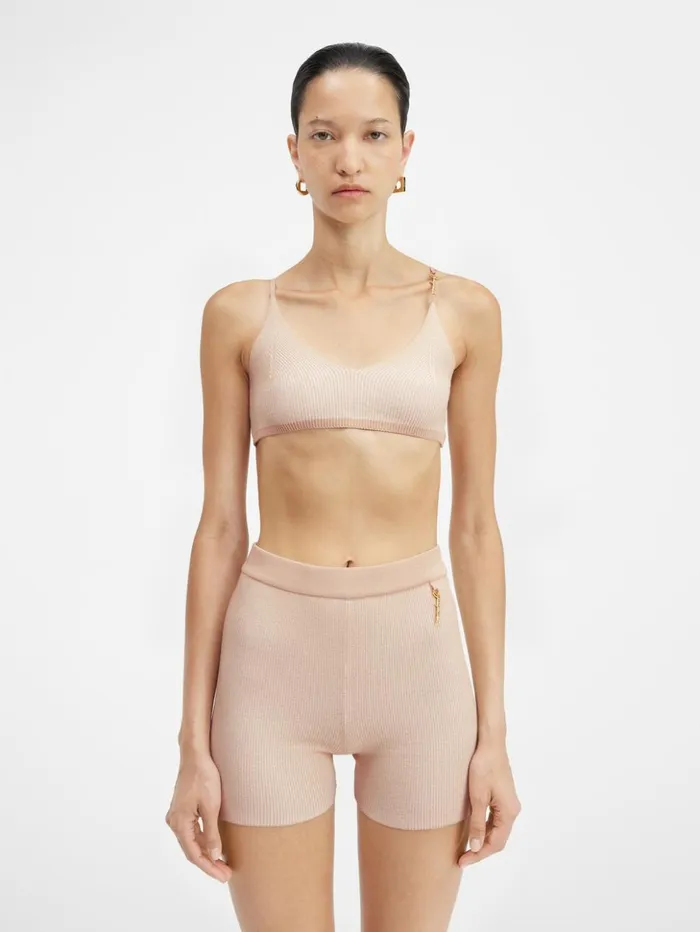 Women Trousers and Shorts JACQUEMUS The Pral Shorts Beige