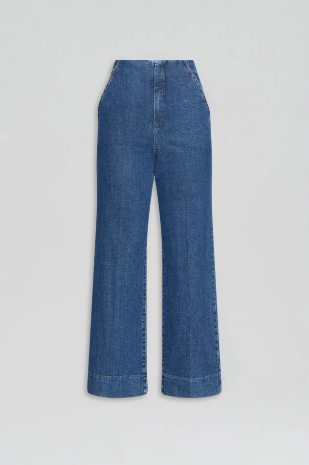 Women Trousers Scanlan Theodore DENIM CROPPED JEAN WASHEDINDIGO Women Trousers Scanlan Theodore DENIM CROPPED JEAN WASHEDINDIGO