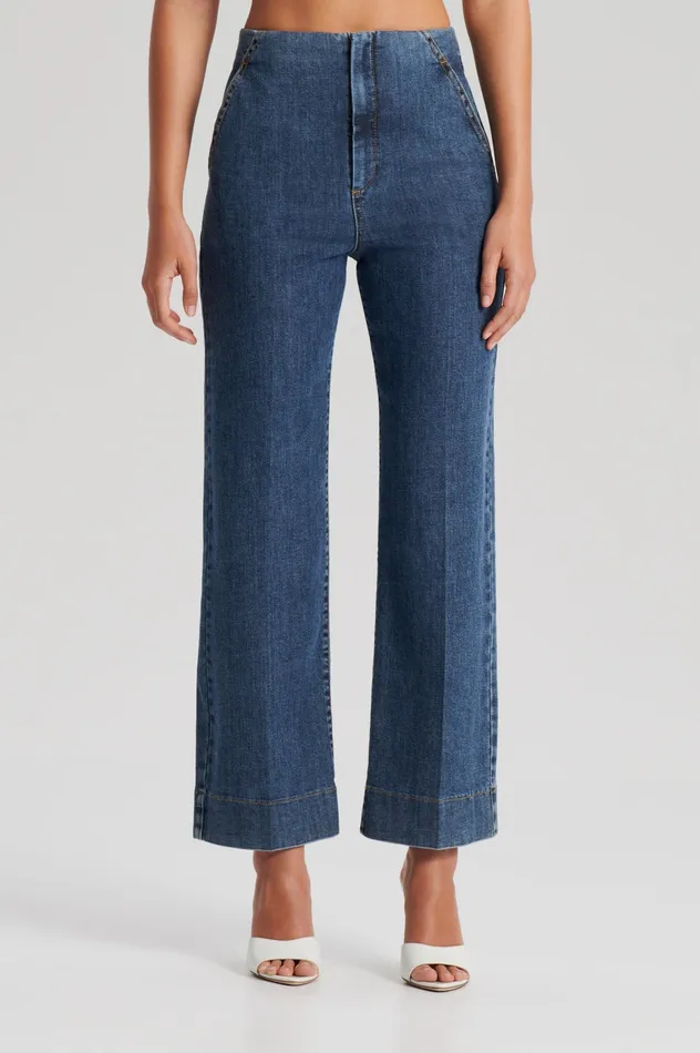 Women Trousers Scanlan Theodore DENIM CROPPED JEAN WASHEDINDIGO Women Trousers Scanlan Theodore DENIM CROPPED JEAN WASHEDINDIGO