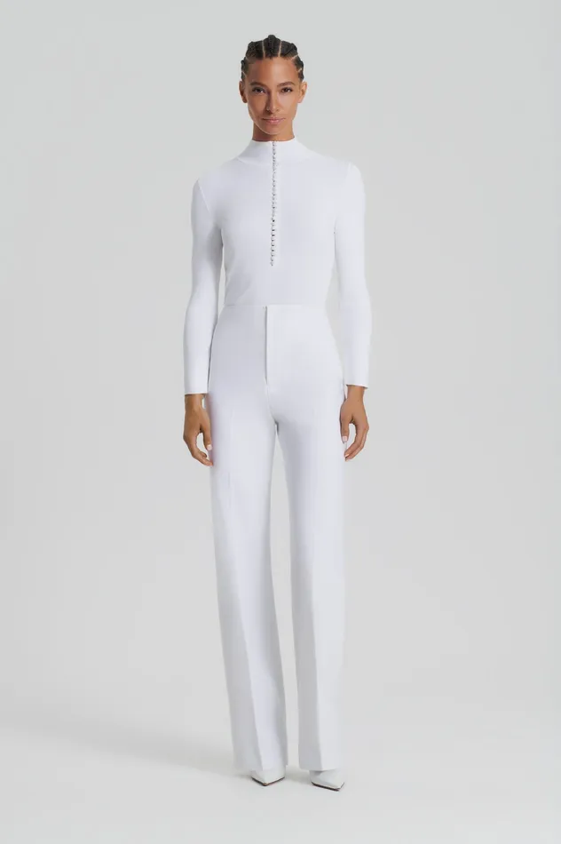 Women Trousers Scanlan Theodore TAILORED CREPE TROUSER WHITE