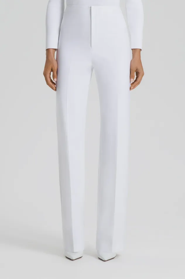 Women Trousers Scanlan Theodore TAILORED CREPE TROUSER WHITE