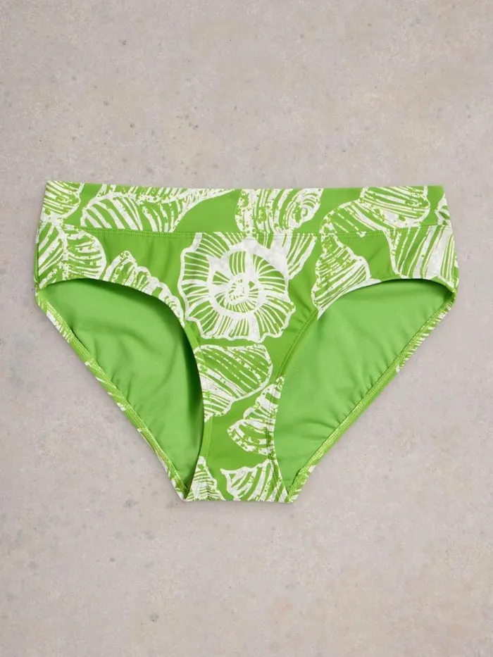 Women Valley Print Bikini Bottom Green Multi White Stuff Swimwear