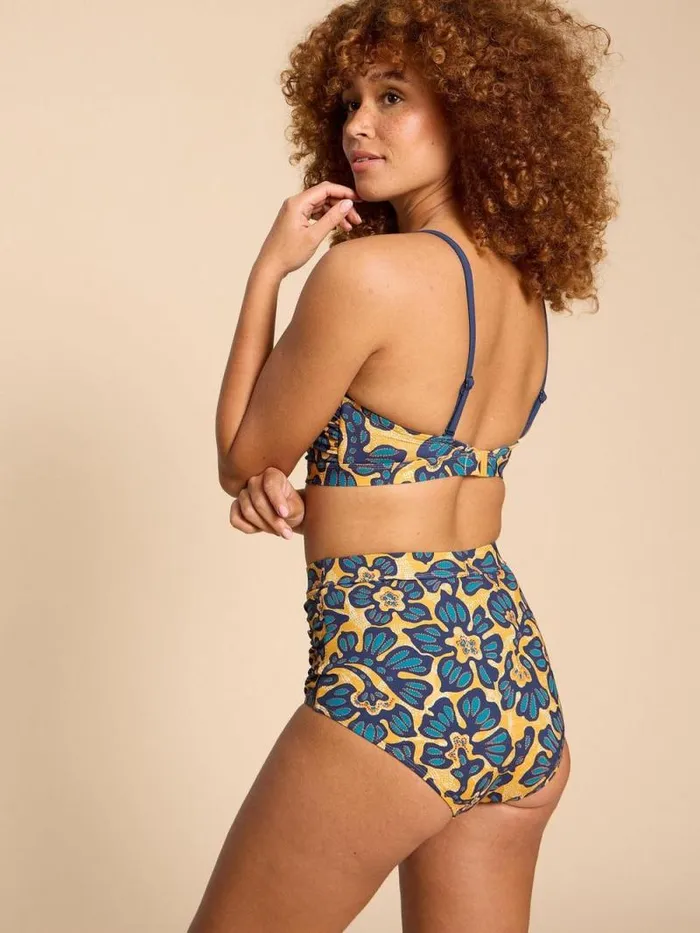 Women Verity Control High Waisted Bottom Yellow Multi White Stuff Swimwear