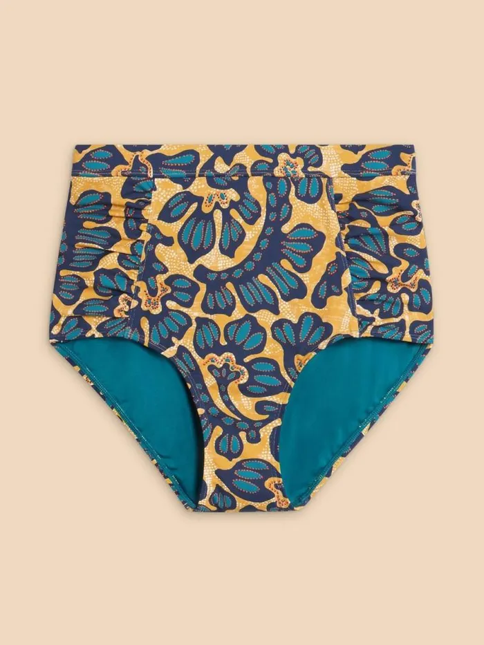 Women Verity Control High Waisted Bottom Yellow Multi White Stuff Swimwear