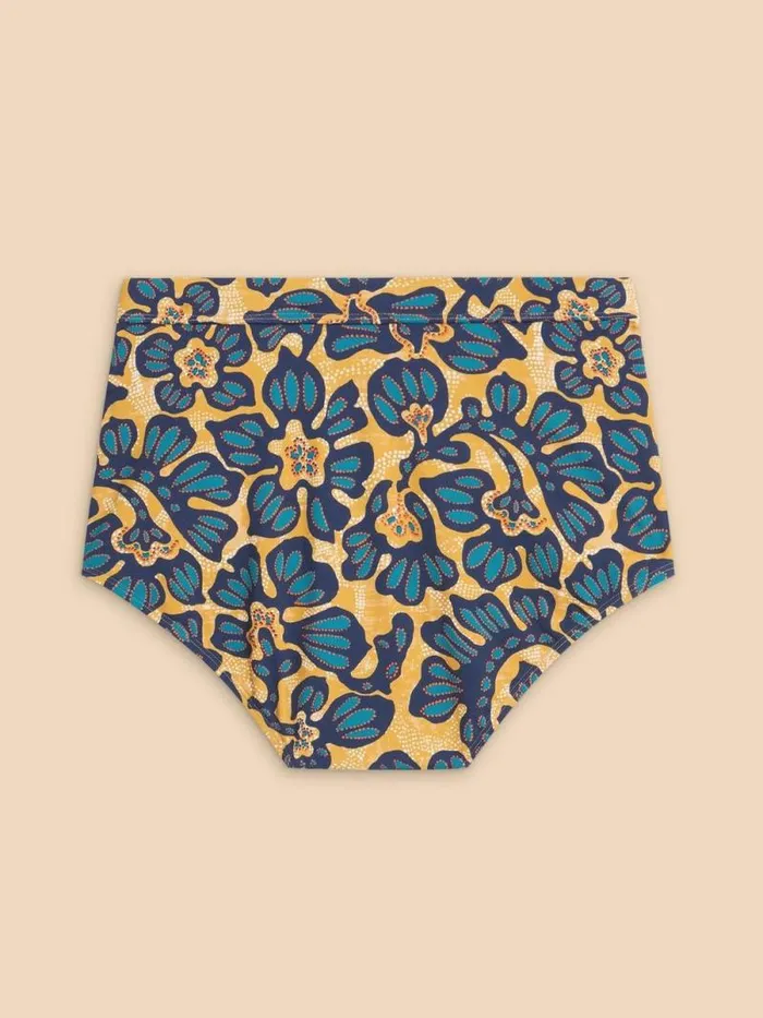 Women Verity Control High Waisted Bottom Yellow Multi White Stuff Swimwear
