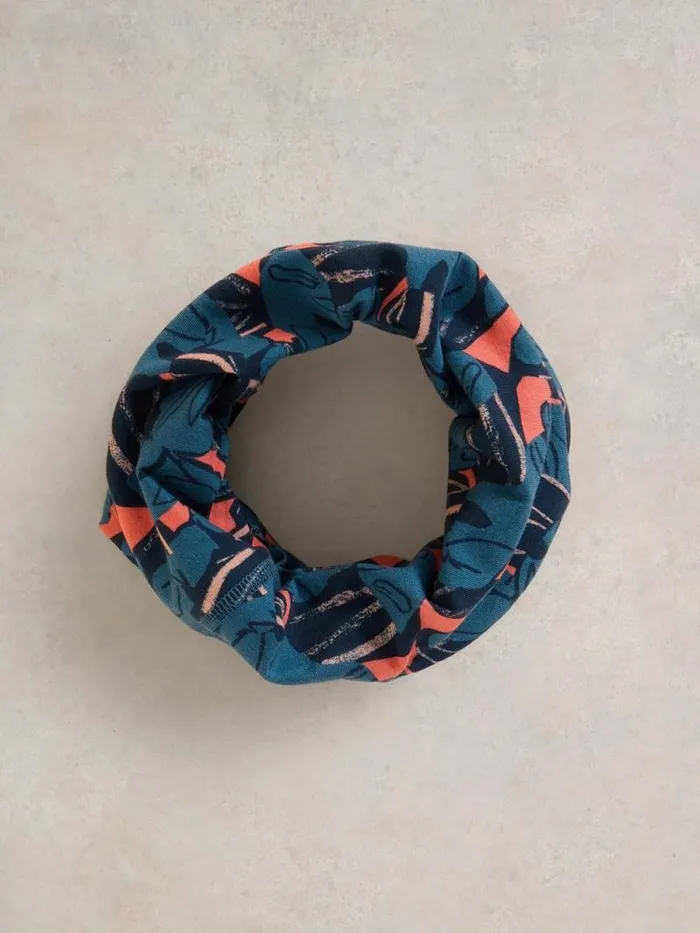 Women Versatile Jersey Roll Navy Multi White Stuff Scarves