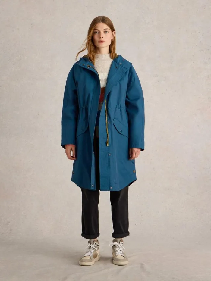 Women Winnie Waterproof Coat Dk Teal White Stuff Coats and Jackets
