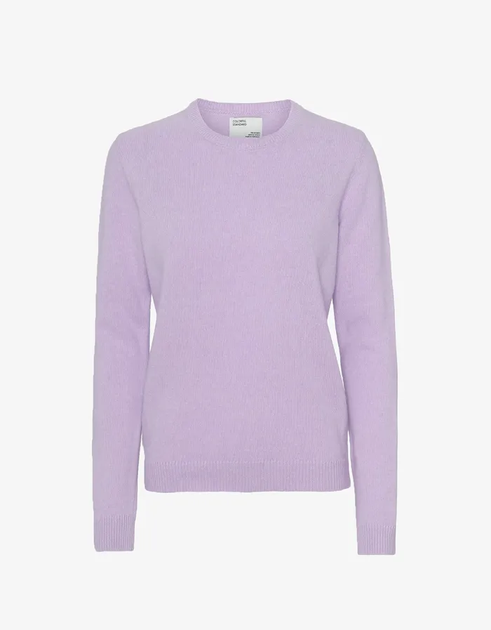 Women Women Classic Merino Wool Crew 8211 Soft Lavender Knit Sweaters Colorfulstandard