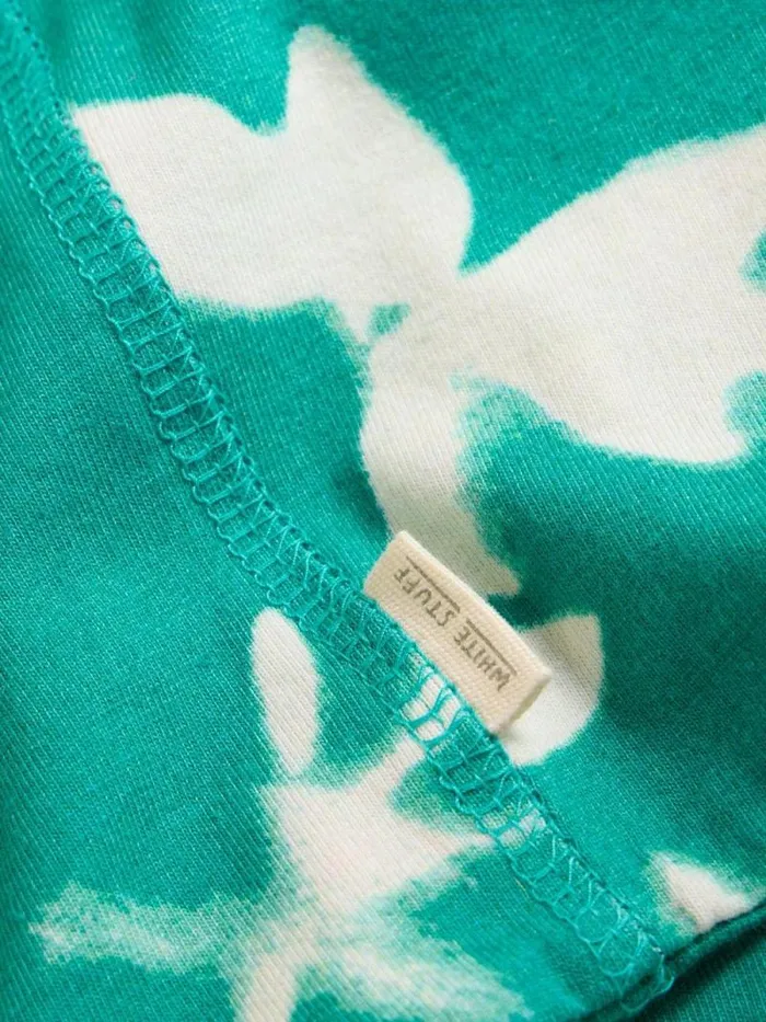Women Womens Versatile Jersey Roll Green Print White Stuff Scarves