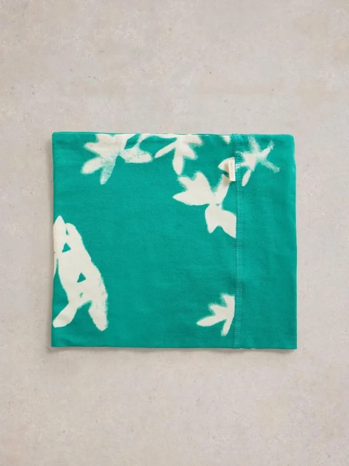 Women Womens Versatile Jersey Roll Green Print White Stuff Scarves