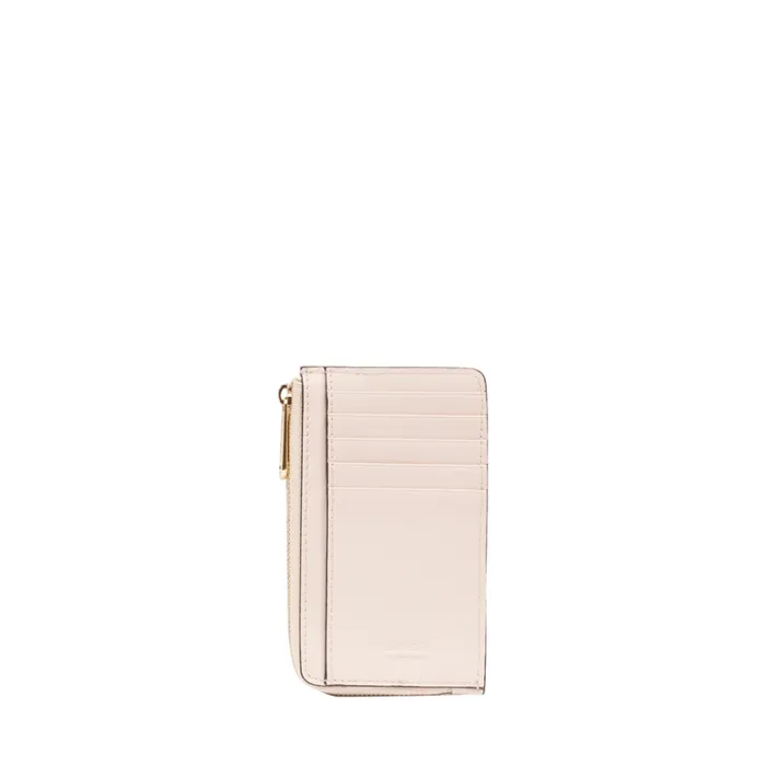 Zip Card Holder Pink Quartz Women Lancel Card Holder