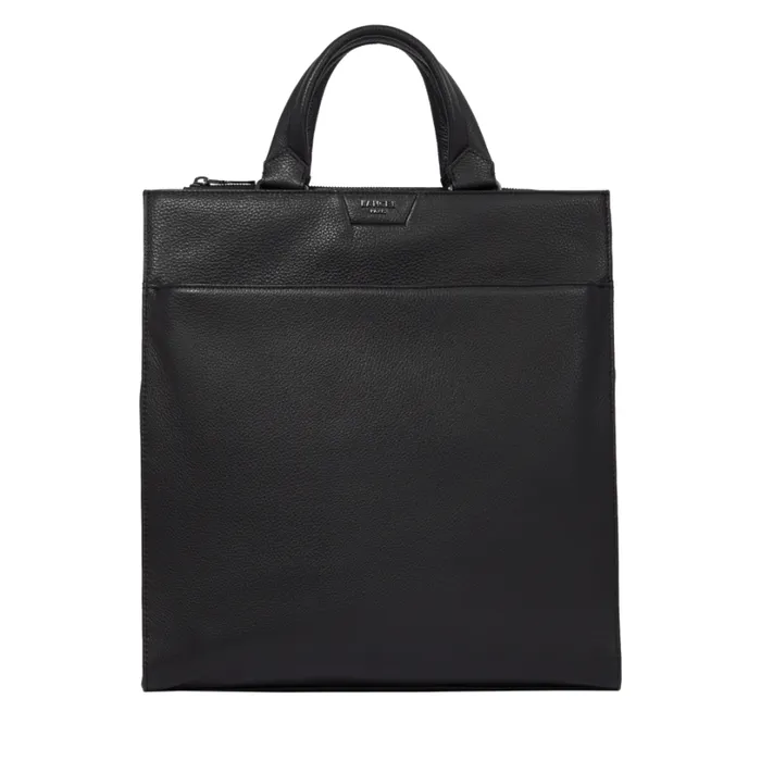 Zipped Vertical Tote Black Men Lancel Business Bags