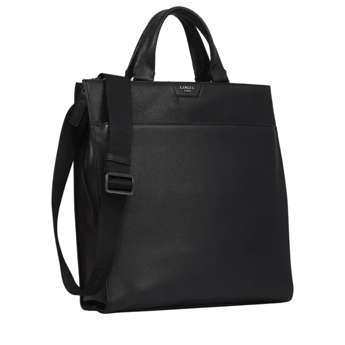 Zipped Vertical Tote Black Men Lancel Business Bags Zipped Vertical Tote Black Men Lancel Business Bags